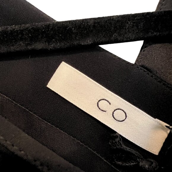 CO Collections Black Napkin Dress NWT – XS Asymmetrical Midi $1,095 Retail NWT - Picture 6 of 13